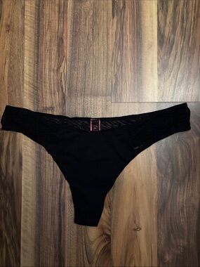 La SENZA Black Lace-Trim Bikini Bottoms